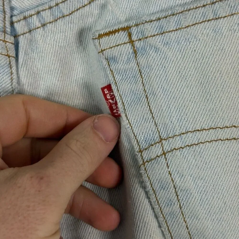 Vtg Levis 501 Jeans Mens 34x30 (Fits 31x29) Blue Stone Wash Made in USA 90s